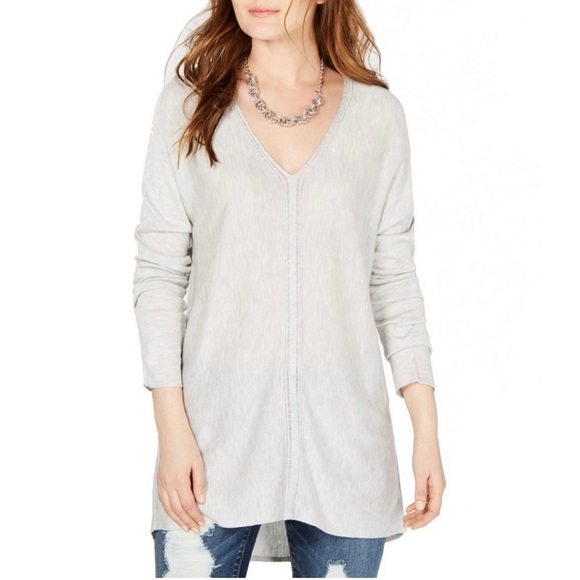 INC International Concepts Sweaters - INC Women’s High Low Hem Tunic V-neck Sweater Top